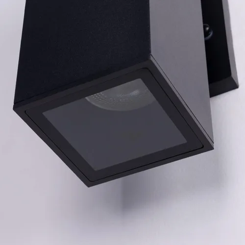 Miniatura 7 de mirrea Moderna luz de porche al aire libre en 2 luces con tubo rectangular de aluminio y cubierta de vidrio templado, aplique de pared impermeable