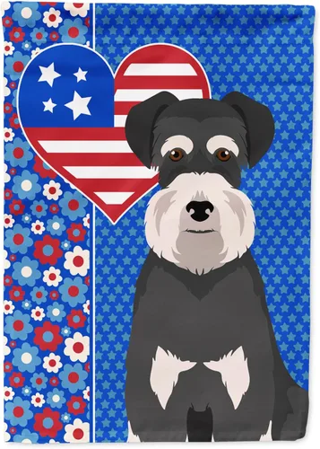 Miniatura 355 de Caroline's Treasures WDK5119GF - Bandera de jardín americana de Airedale Terrier de Estados Unidos, color negro y tostado, bandera decorativa