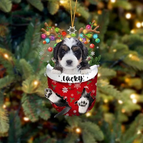 Miniatura 15 de Adorno de Navidad personalizado para perro Airedale Terrier en bolsillo de nieve, adorno para árbol de Navidad, idea de regalo para amantes