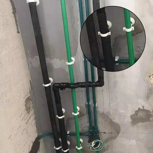 Miniatura 6 de 100 abrazaderas de tubo de plástico, correa de tubo de 2 orificios para debajo de tubos de PVC de 3/4 pulgadas, soportes en U de montaje de conducto