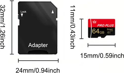 Miniatura 7 de Paquete de 5 tarjetas TF de 64 GB con adaptador, tarjeta de memoria de alta velocidad, UHS-I C10 A1 tarjeta TF para tablet/teléfono 64GB-5 Pack