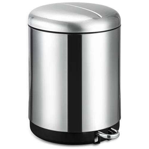 Fashionwu Bote de basura de acero inoxidable de 4 galones (2 x 15 litros), incluye 2 contenedores interiores extraíbles, tapa de cierre suave,