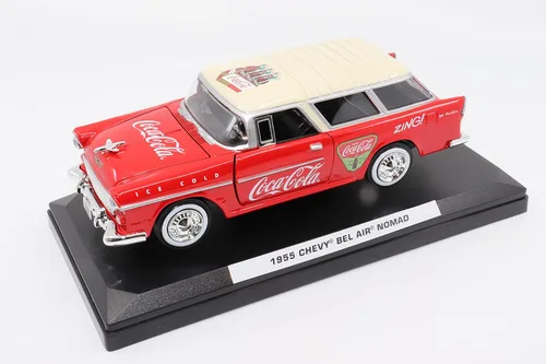 Miniatura 2 de Motor city classics Coca-Cola 1955 Chevy Nomad 1:24 Modelo a Escala Diecast Collectible 424057