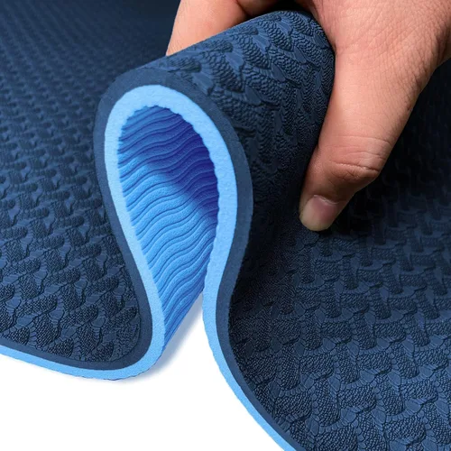 Miniatura 12 de Yoga Mat 1/3" (8mm) Thick Non-Slip, Women Men Fitness & Exercise Mat, 72"Lx24"W Eco-Friendly TPE Workout Mat with Carrying Strap for Yoga, Pilates