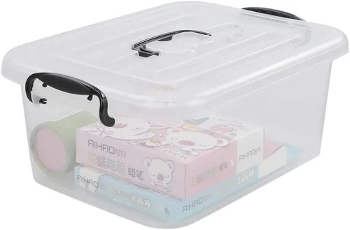 Miniatura 7 de Contenedor de almacenamiento transparente de 8 cuartos con asa, 2 paquetes