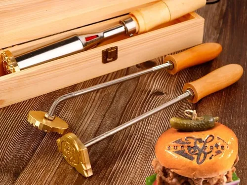 Miniatura 4 de Sello de hierro de marca para alimentos, pan, hamburguesas, pasteles, tostadas, carne de res, filete, sello de latón personalizado, regalo