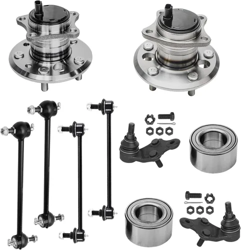 Miniatura 162 de Detroit Axle - Kit de nudillos de dirección delantera izquierda para Ford Edge Lincoln MKX 07-10, cojinete de rueda del lado del conductor, nudillo