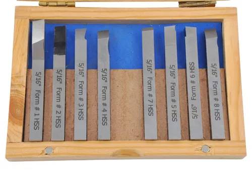 Miniatura 2 de HHIP 2006-9028 1/2 X 4 "8 piezas de torno de acero de alta velocidad Juego de herramientas de torneado