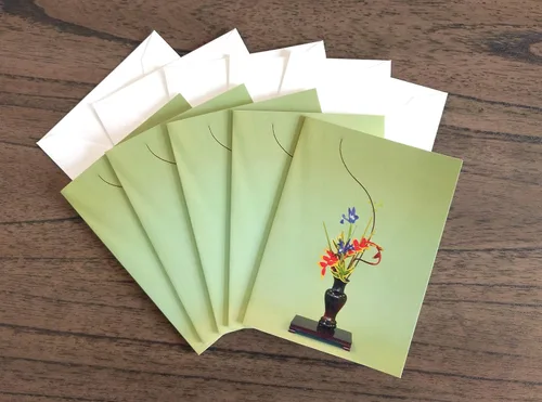 Miniatura 2 de Blank Note Cards Set, Original Art Blank Greeting Cards, Eco Friendly Notecards with Ikebana Flower Photo, Eco Friendly Recycled Paper Stationery