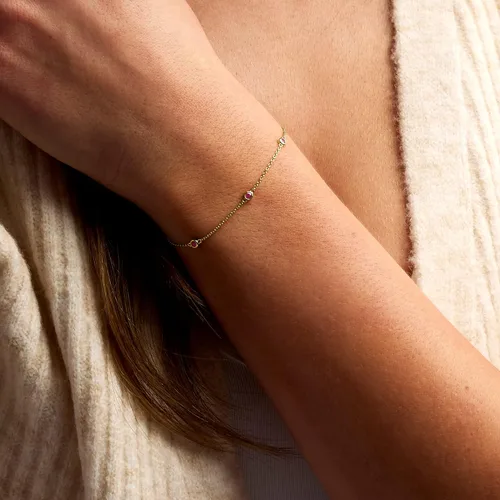Miniatura 5 de RS Pure by Ross-Simons 0.20 ct. t.w. Ruby Station Bracelet in 14kt Yellow Gold