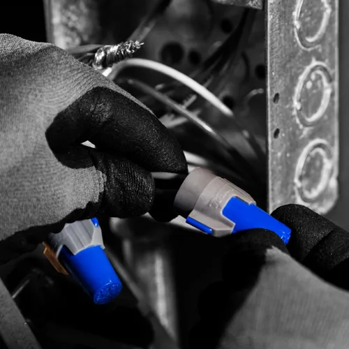 Miniatura 7 de IDEAL Electrical Twister ProFLEX MAX (30-348) Conector de Cable Azul/Gris, Caja de 25 — Tuercas de Cable de Rosca Suave para Cableado