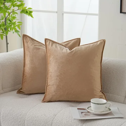 Miniatura 13 de JIAHANNHA Fundas de Almohadas Decorativas de Terciopelo Morado Paquete de 2 Primavera Decorativas Suaves para Sofá Cama Sala de Estar Oficina 18×18