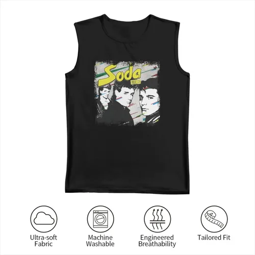 Miniatura 7 de Soda Stereo Soda Stereo Tank Top Shirt Mens Summer Sleeveless Casual Tops Fitness Vest