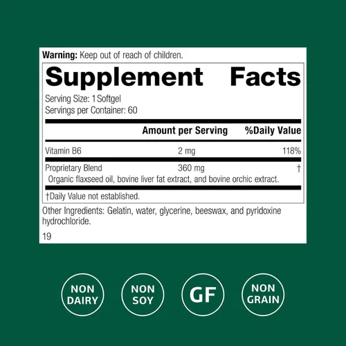 Miniatura 2 de Standard Process Cataplex F - Suplemento alimenticio integral, metabolismo, salud de la piel y salud del cabello con vitamina B6, aceite de linaza
