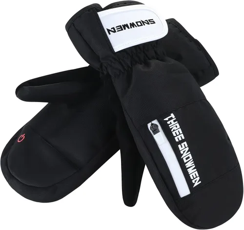 Century Star Guantes de esquí para hombres y mujeres, guantes de snowboard para pantalla táctil, guantes de nieve impermeables para motos de nieve y