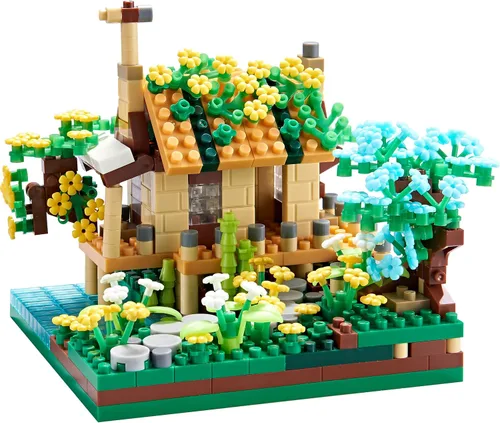 Miniatura 6 de Juego de bloques de construcción para adultos, 600 unidades con 2 figuras de arquitectura, modelo de casa para edades de 14 años en adelante