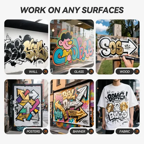 Miniatura 5 de Coogert 3 marcadores de póster gigantes plateados, marcadores de graffiti acrílico permanente de 0.59 pulgadas de grosor, marcador de pintura