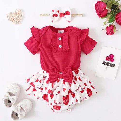 Miniatura 3 de Conjunto de ropa para bebé recién nacida, conjunto de pantalones cortos, conjunto floral de verano, ropa de bebé linda para niña
