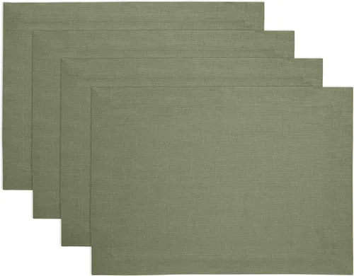 Miniatura 134 de Solino Home Juego de 4 manteles individuales blancos de 100 % lino puro de 14 x 14 pulgadas para invierno, San Valentín, primavera, Pascua, Fete