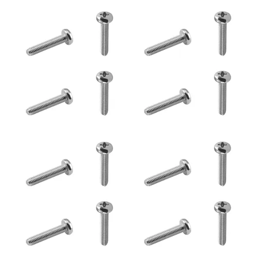 Miniatura 49 de Tornillos de máquina de jalar de perilla M4-0.028x0.197 in M4-0.028x0.197 in Tornillos de cabeza plana métrica Phillips Drive Tornillo de cabeza