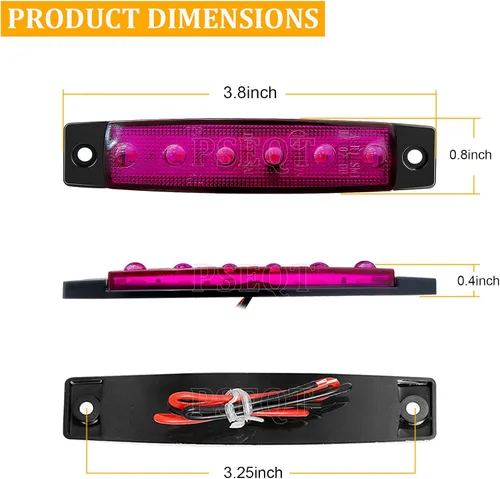 Miniatura 6 de PSEQT 10 unidades de luces LED de tira de roca para auto, luces de rueda de bajo brillo, kits de iluminación para guardabarros, impermeables