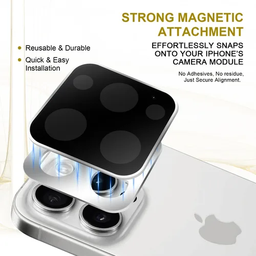 Miniatura 5 de Protector de lente de filtro magnético con ND16 para iPhone 14 Pro/Pro Max, iPhone 15 Pro/Pro Max, iPhone 16 Pro/Pro Max, iPhone 17 Pro/Pro Max