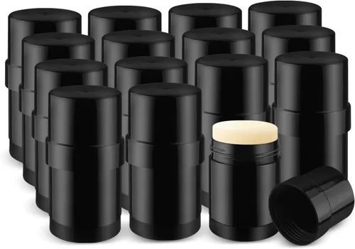 Miniatura 11 de 15 piezas de recipientes vacíos de plástico para desodorante, tubos de desodorante DIY con tapón de rosca, tubos rellenables para bálsamo labial