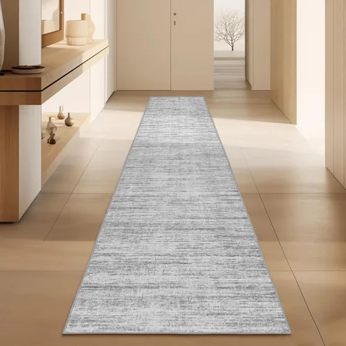 Miniatura 8 de Alfombras para pasillos antideslizantes 2x8, alfombra de pasillo moderna lavable para entrada, alfombra de piso suave resistente a manchas para Gris