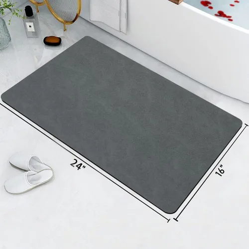 Miniatura 2 de Tapetes de baño antideslizantes, de tierra de diatomeas, finos para debajo de la puerta, de secado rápido, absorbente de agua, frente a la bañera