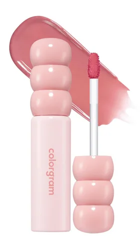 Miniatura 21 de COLORGRAM FRUITY GLASS GLOSS 01 GRAPE BLACK Brillo labial brillante no pegajoso con brillo similar al vidrio Lápiz labial hidratante de larga