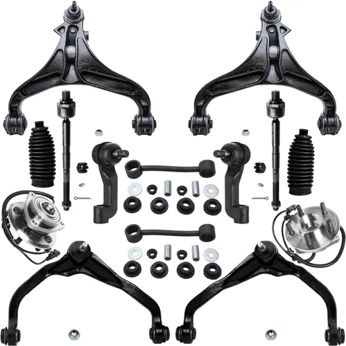 Miniatura 53 de Detroit Axle - Kit de nudillos de dirección delantera izquierda para Ford Edge Lincoln MKX 07-10, cojinete de rueda del lado del conductor, nudillo