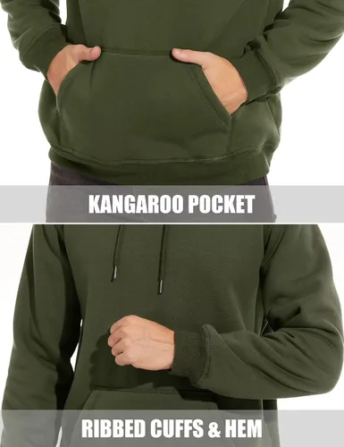Miniatura 6 de MAGCOMSEN Sudadera con capucha de forro polar Sherpa para hombre