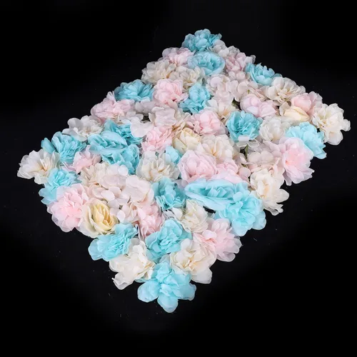 Miniatura 7 de Panel de pared de flores artificiales 3D, 24 x 16 pulgadas, 10 paneles de fondo de pared para exteriores, interiores, fiestas, bodas, día de San