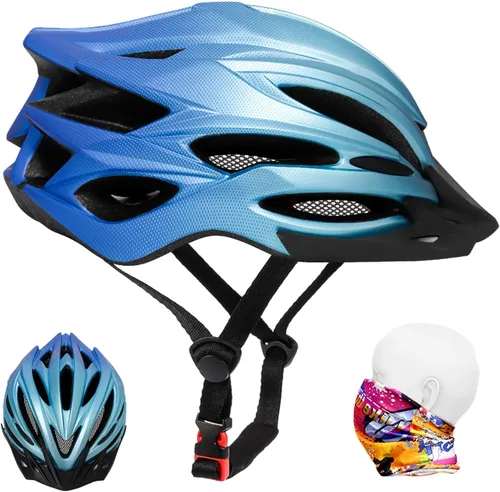 R2Depot Casco de bicicleta de alta calidad, ligero, ajustable, 22 rejillas de ventilación para adultos, con diadema