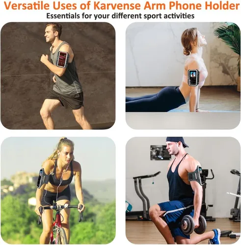Miniatura 3 de Soporte de teléfono para correr, banda para correr para iPhone y Samsung Galaxy, soporte para brazalete de teléfono celular para caminar, gimnasio