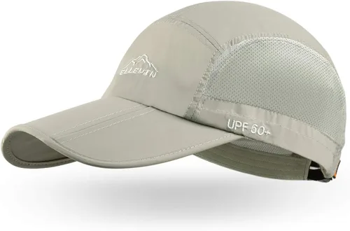 ELLEWIN Gorra de béisbol unisex UPF 50 sin estructura con visera larga y grande plegable