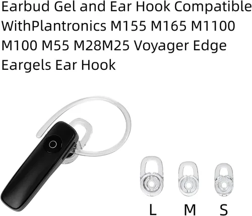 Miniatura 4 de Puntas de auriculares compatibles con Plantronics M155 - Puntas de silicona para los oídos, puntas para auriculares, puntas de repuesto