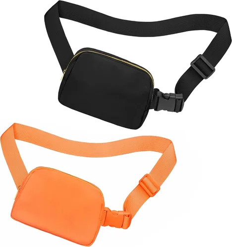 Miniatura 101 de Riñonera cruzada para mujeres y hombres, bolsa para cinturón para senderismo con correa ajustable, riñonera para correr, entrenamiento, deportes