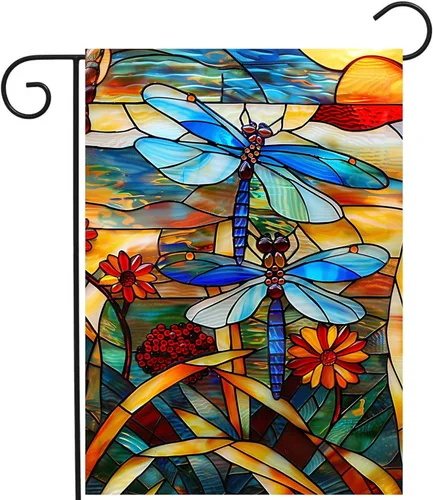 Miniatura 17 de Bandera de Jardín Memorial Mariposa Monarca Decoración Banderas de Girasol para Cementerio Bandera de Tumba Aquellos que Amamos No se Van, Vuelan