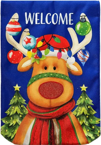 Miniatura 5 de Briarwood Lane - Bandera para casa con enanos de invierno, temática de Navidad, con gorro de Santa, humor, 28 x 40 pulgadas Gnomos de invierno