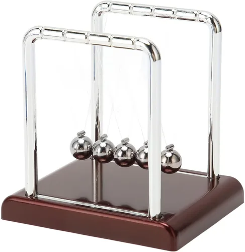 Péndulo de equilibrio oscilante, cuentas grandes, bolitas de equilibrio de cuna, juguetes de escritorio, hierro forjado, ciencia física, péndulo,