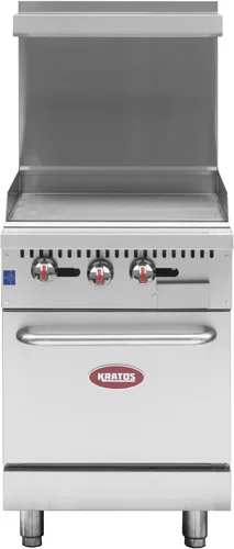 Miniatura 8 de Kratos Cocina de Gas Comercial de 24 Pulgadas de Ancho con Cuatro Quemadores y Horno Estándar, Cocina de Acero Inoxidable para Restaurantes, 150,000