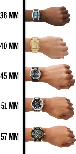Miniatura 6 de Diesel Mr. Daddy 2.0 - Reloj de hombre con cronógrafo de tamaño extra grande y correa de acero inoxidable, silicona o cuero