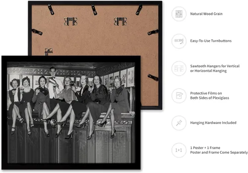 Miniatura 2 de Poster Master Póster de fotografía vintage, impresión feminista retro, regalo para artistas, amigas, mujeres sentadas en un mostrador de bar