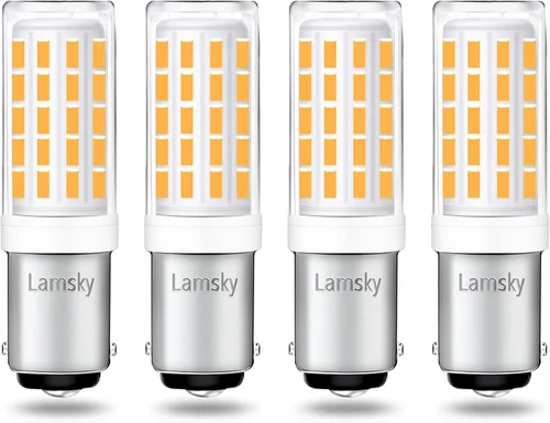 Miniatura 10 de BA15D - Bombilla LED de doble contacto para máquina de coser con base de bayoneta AC110-130V, T3/T4/C7/S6, luz diurna de 4 W, 6000 K, bombilla