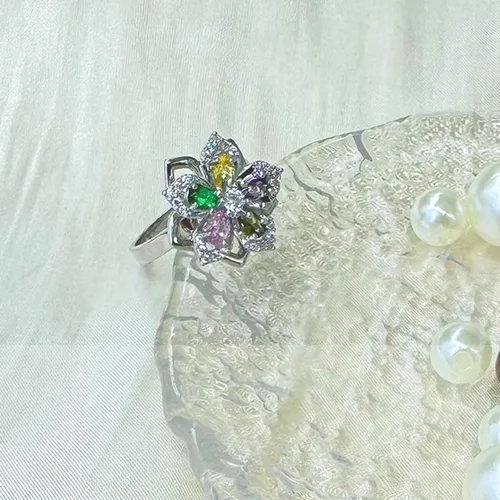 Miniatura 3 de Sunflower Ring Spinning Fidget Rings for Anxiety Open Adjustable Spinner Sun Ring Creative Relieving Stress Rotating Jewelry