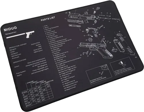 Miniatura 5 de Alfombrilla de limpieza de pistola antideslizante de goma almohadilla de limpieza para pistola de mantenimiento para pistola