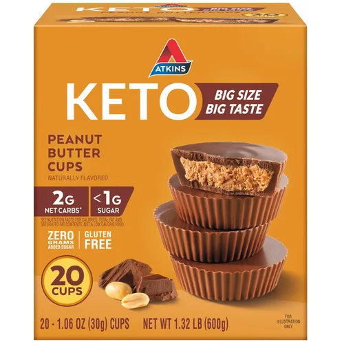 Miniatura 3 de Atkins Racimos de Almendra y Caramelo, Sin Gluten, Alto en Fibra, 1g de Azúcar, 2g de Carbohidratos Netos, Apto para Keto, 20