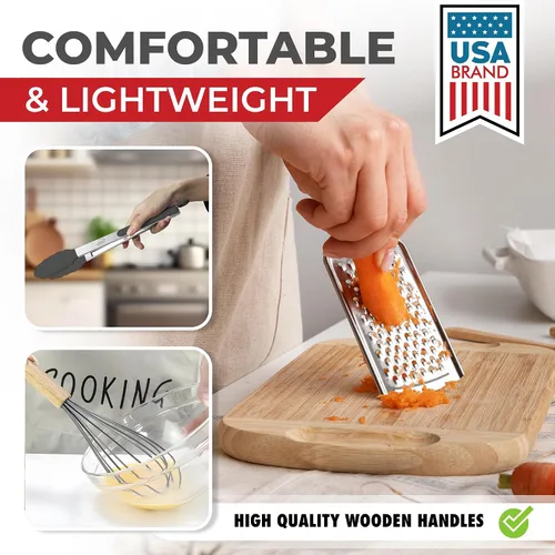 Miniatura 6 de Kaluns - Juego completo de 50 utensilios de cocina de silicona - 800°F resistente al calor, utensilios de cocina antiadherentes premium con mangos