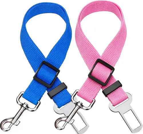 Miniatura 8 de Elisel Elisel - Paquete de 2 cinturones de seguridad de automóvil para mascotas, perros y gatos, longitud ajustable, accesorios para mascotas